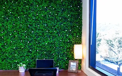 Gardenia artificial living wall installed